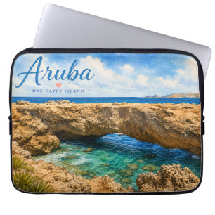 Aruba Naturbrücke Felsformation Karibik Laptopschutzhülle