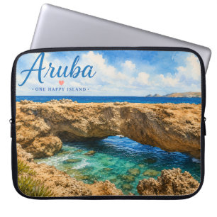 Aruba Naturbrücke Felsformation Karibik Laptopschutzhülle