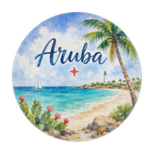 Aruba Niederländisch-Karibik-Insel-Reisesouvenir  Schneidebrett