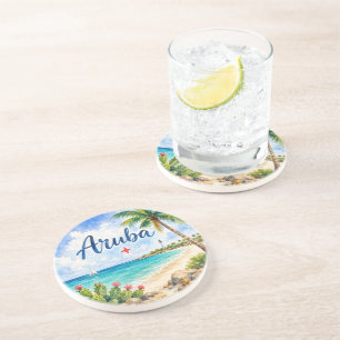 Aruba Niederländische Karibikinsel Reiseandenken  Getränkeuntersetzer