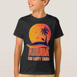 Aruba One Happy Island Schöner Sunset Beach T-Shirt