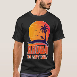 Aruba One Happy Island Schöner Sunset Beach T-Shirt