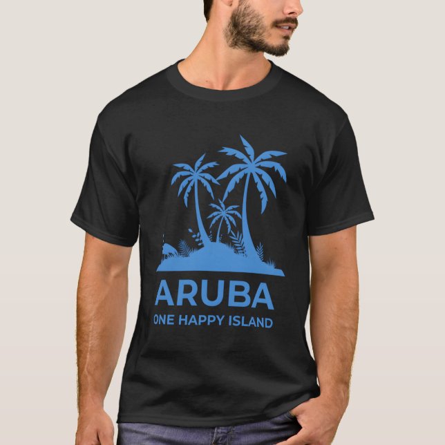Aruba One Happy Island T-Shirt (Vorderseite)