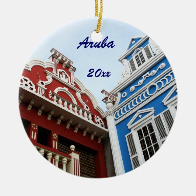 Aruba, Oranjestad Verzierung Keramik Ornament (Vorne)