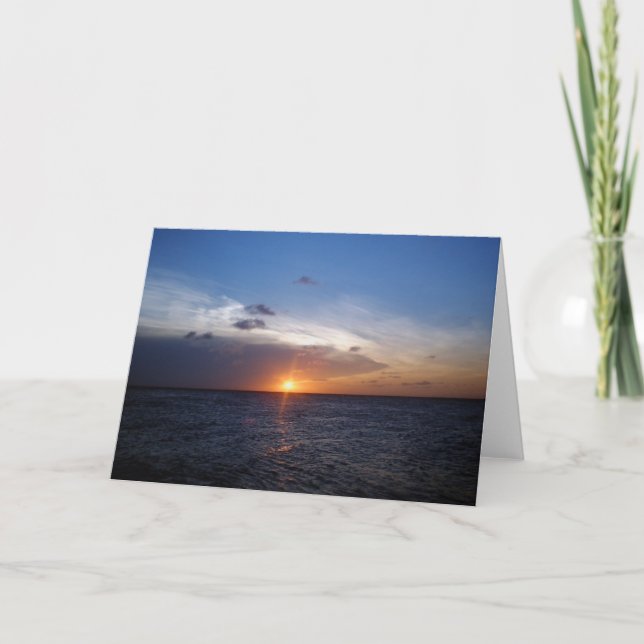Aruba-Ozean-Sonnenuntergang-Gruß-Karte Karte (Vorderseite)