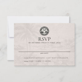 Aruba Passport Wedding RSVP Card
