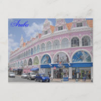 Aruba, Postkarte im Zentrum von Oranjestad, Aruba