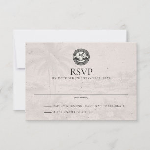 Aruba Reisepass Hochzeit RSVP Karte