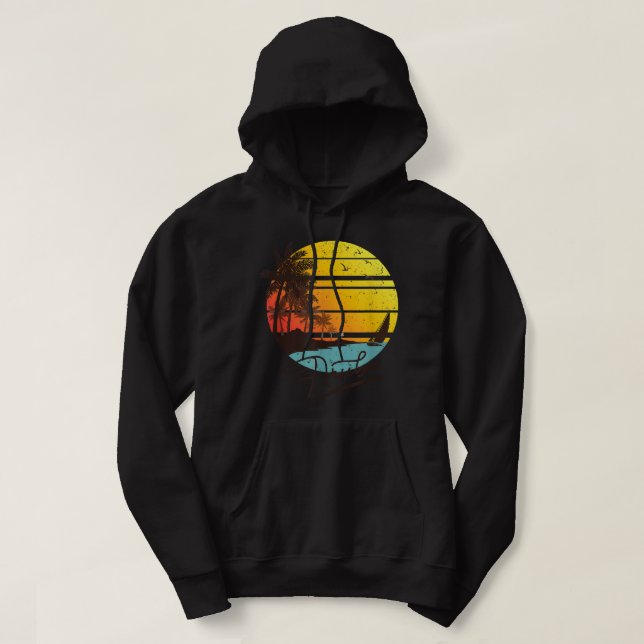 Aruba Retro Sommer Tropical Beach Hoodie (Design vorne)