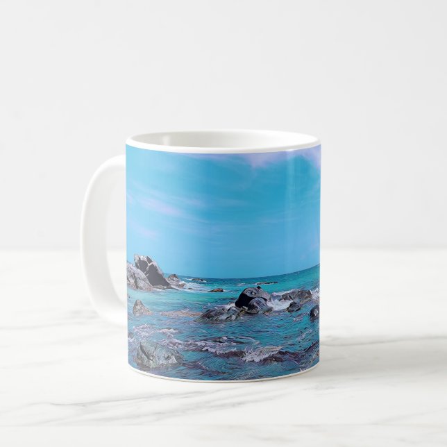 Aruba Rocky Caribbean Sea Kaffeetasse (Vorderseite Links)