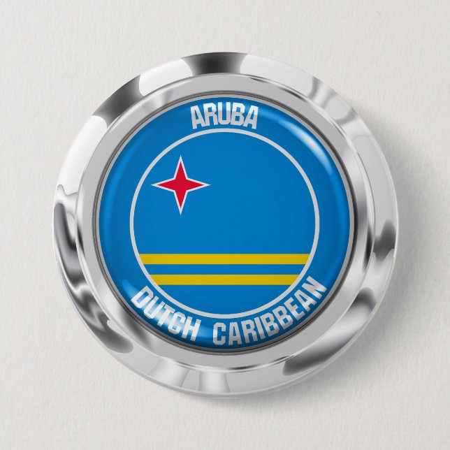 Aruba RundEmblem Button (Vorderseite)