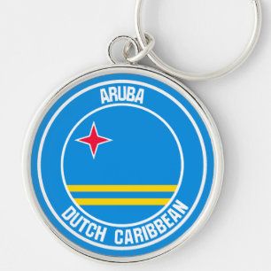 Aruba RundEmblem Schlüsselanhänger
