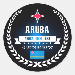 Aruba Runder Aufkleber