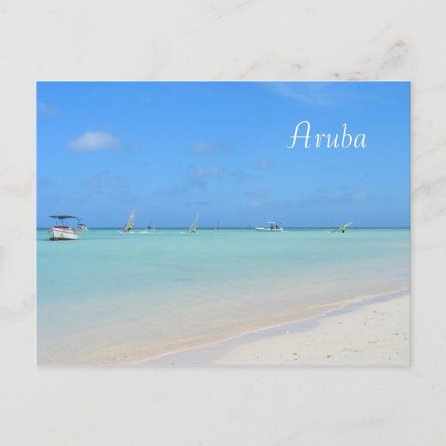 Aruba Sailboarding Postcard Postkarte (Vorderseite)