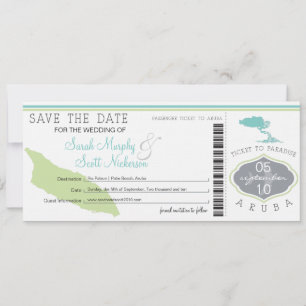 ARUBA Save the Date Boarding Pass