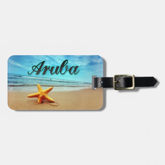 Aruba-Seestern Gepäckanhänger (Vorderseite horizontal)