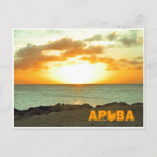 Aruba-Sonnenuntergang-Postkarte Postkarte (Vorderseite)