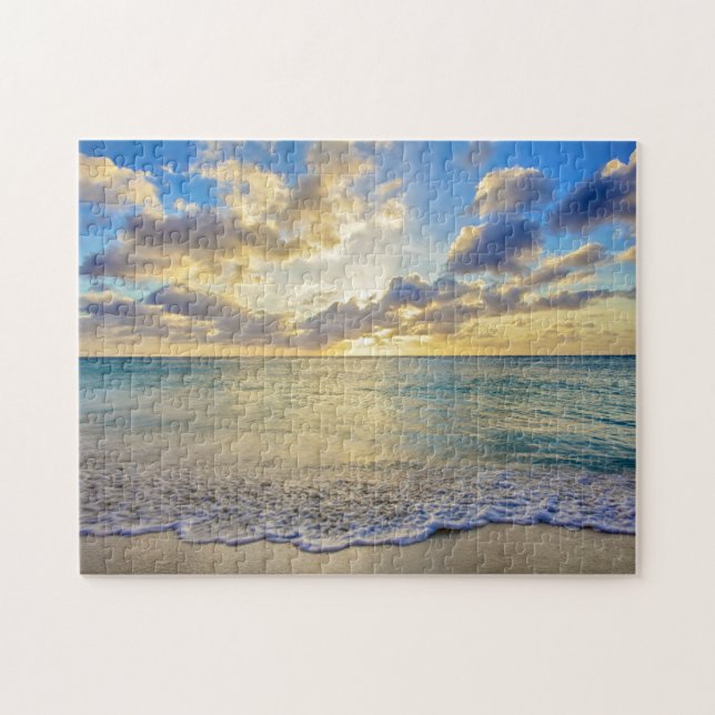 Aruba-Sonnenuntergang über beweglichem Meer (Horizontal)