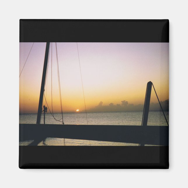 Aruba Sunset Magnet (Vorne)