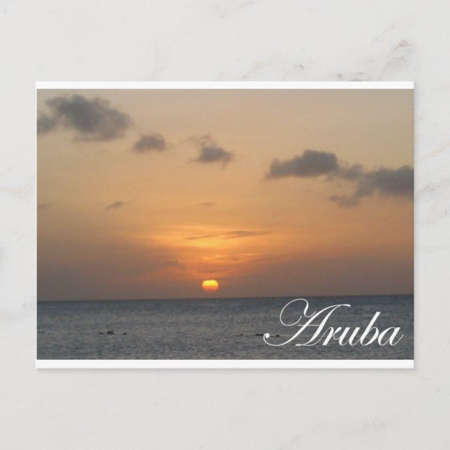 Aruba Sunset Postkarte (Vorderseite)