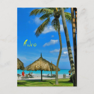 Aruba Tiki Hut Postcard Postkarte