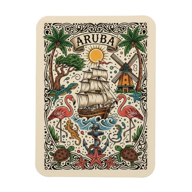 Aruba Travel Magnet (Vertikal)