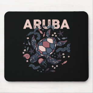 Aruba Travel Summer Holiday Aruban Turtle Tropical Mousepad