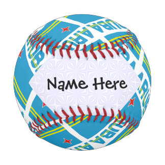 Aruba und Aruban Flag mit Ihrem Namen Baseball