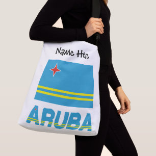 Aruba und Aruban Flag Personalisiert Tragetaschen Mit Langen Trägern