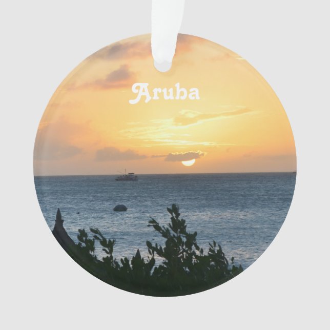 Aruba-untergehende Sonne Ornament (Vorderseite)