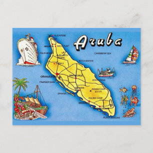 Aruba Vintage-Insel-Postkarte Postkarte