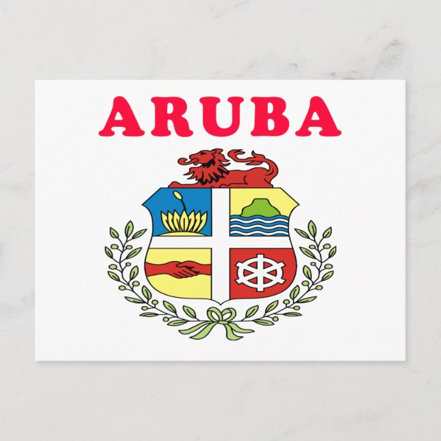Aruba-Wappen Postkarte (Vorderseite)