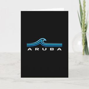 Aruba Waves Vintage Herren Damen Mädchen Jungen Re Karte