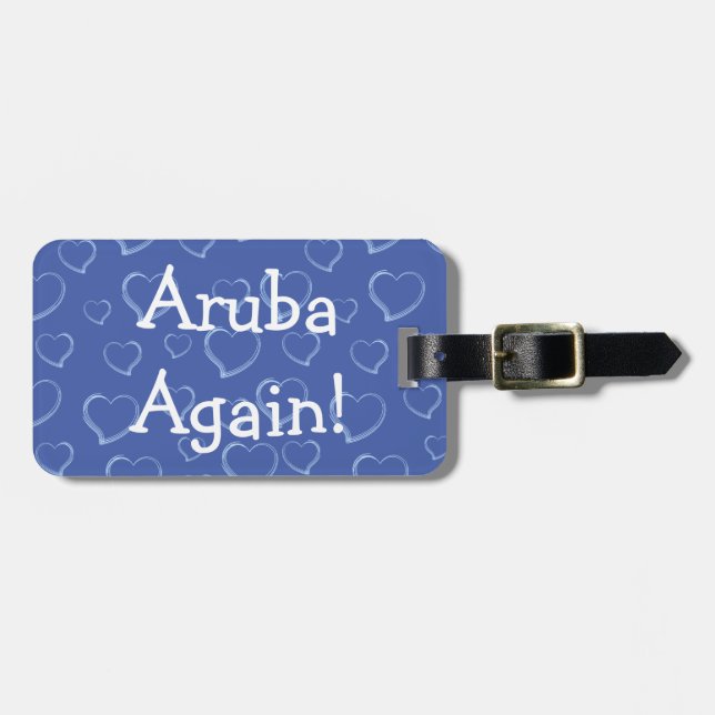 Aruba Wieder Gepäckmarke Gepäckanhänger (Vorderseite horizontal)