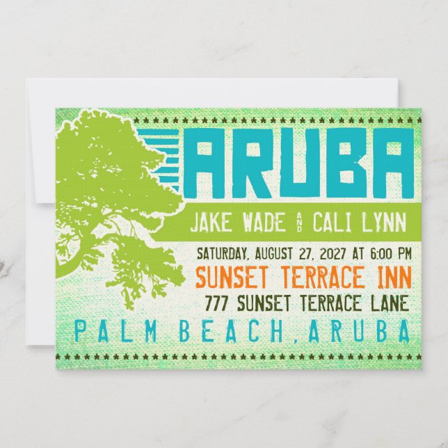 ARUBA Zieleinladung Einladung (Vorderseite)
