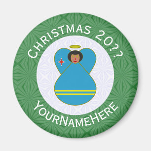 Aruban Angel Christmas Flag Personalisiert Magnet