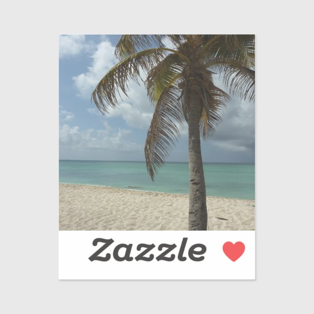 Aruban Beach I Beautiful Nature Szene Aufkleber (Blatt)