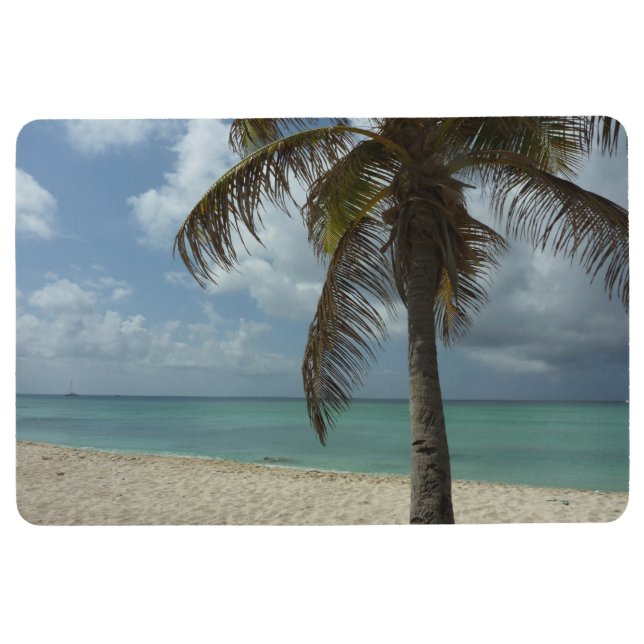 Aruban Beach I Beautiful Nature Szene Bodenmatte (Vorderseite)