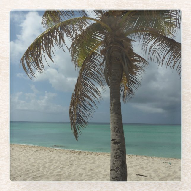 Aruban Beach I Beautiful Nature Szene Glasuntersetzer (Vorderseite)
