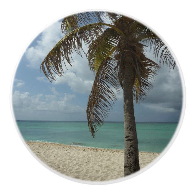 Aruban Beach I Beautiful Nature Szene Keramikknauf (Vorderseite)