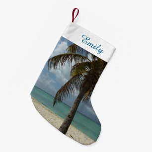 Aruban Beach I Beautiful Nature Szene Kleiner Weihnachtsstrumpf
