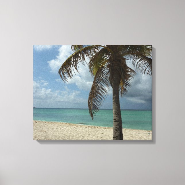 Aruban Beach I Beautiful Nature Szene Leinwanddruck (Vorderseite)
