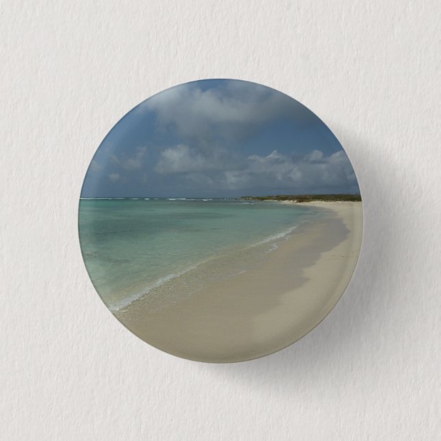 Aruban Beach II Schöne Landschaft Button (Vorderseite)