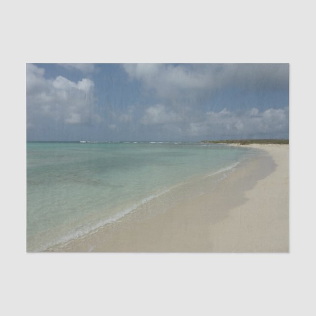 Aruban Beach II Schöne Landschaft Seidenpapier (Vorderseite)
