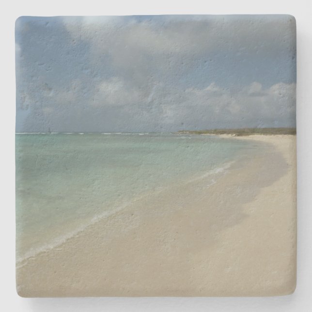 Aruban Beach II Schöne Landschaft Steinuntersetzer (Vorderseite)