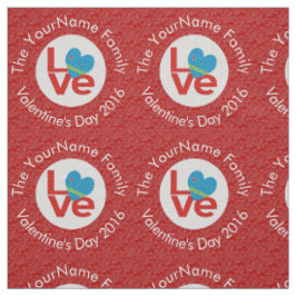 Aruban Flag Heart Red Liebe Stoff