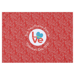 Aruban Flag Heart Red Liebe Tischdecke