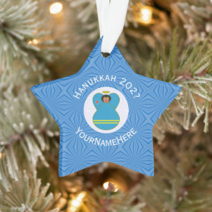 Arubanische Flagge Engel Hanukkah Personalisiert Ornament