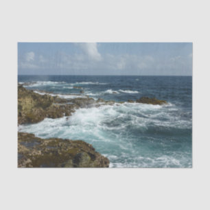 Arubas Felsküste und blauer Ozean Seidenpapier