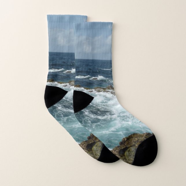 Arubas Felsküste und blauer Ozean Socken (Paar)